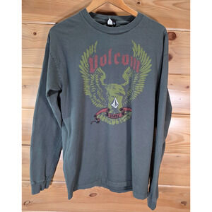VTG Volcom Stone Double Sided Eagle Long Sleeve Shirt Men XL Y2K Skate Grunge